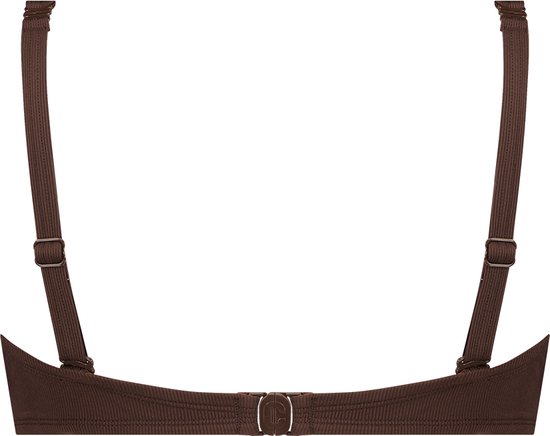 Basics Bikini Top Twisted Chocolate Rib E42 Voor Dames Maat E42 Bol