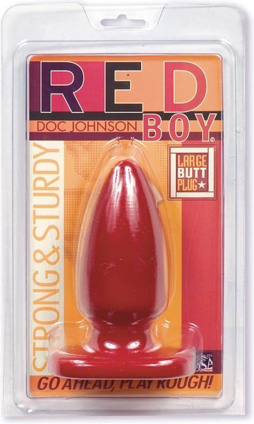 Анальная пробка Doc Johnson Red Boy Butt Plug The Challenge XL, красная 0901-05  - Doc Johnson - Анальные пробки - Купить