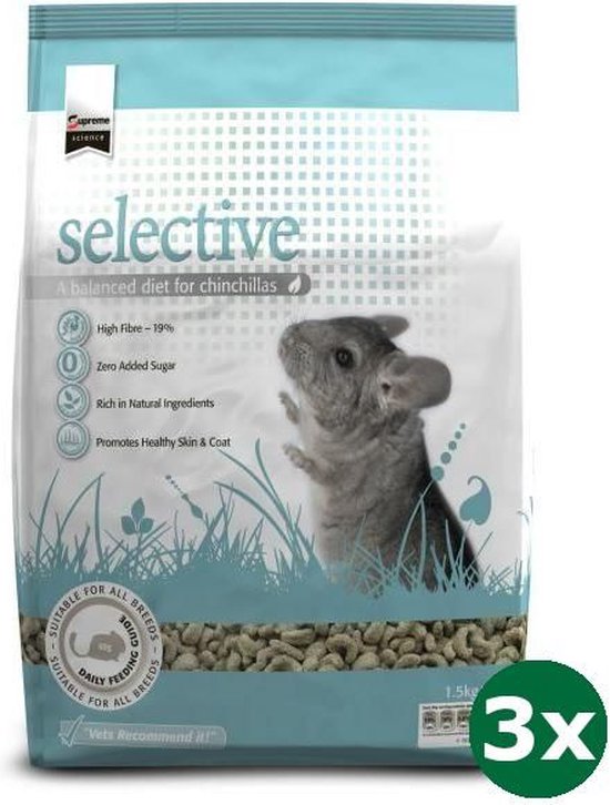 3x1,5 kg Supreme science selective chinchilla