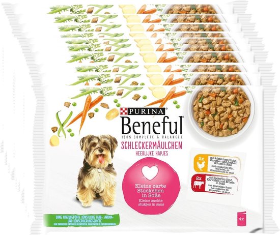 Beneful Heerlijke Hapjes Kip Rund - 10 pakjes van 4 x 100 gram