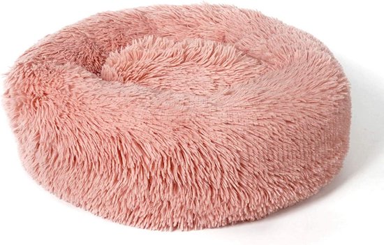 IGOODS Donut Hondenmand - Pluche Hondenmand - Pluche Kattenmand - ronde pluizige huisdier bed matras voor kat - kleine hond - 60 x 60 cm