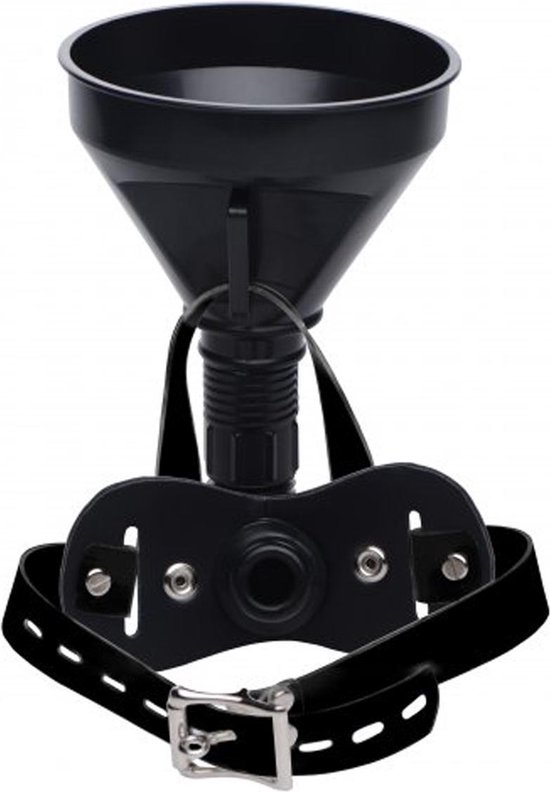 Кляп фаллос Master Series Face Fuсk Strap On Mouth Gag, черный XR Brands AD784 - XR Brands - Кляпы шары - Купить