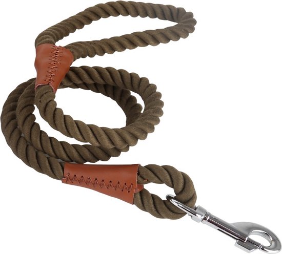 Nobleza Hondenriem - Kabel hondenriem - touw uitlaatriem - 120 cm - Groen