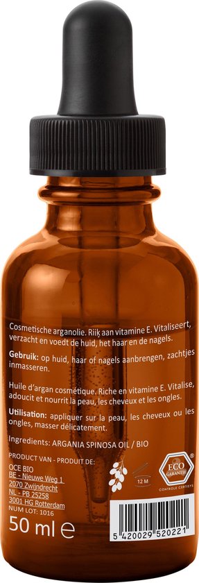 Cosmostar Biologische ARGAN OLIE Anti Aging Argaanolie Huid Haar