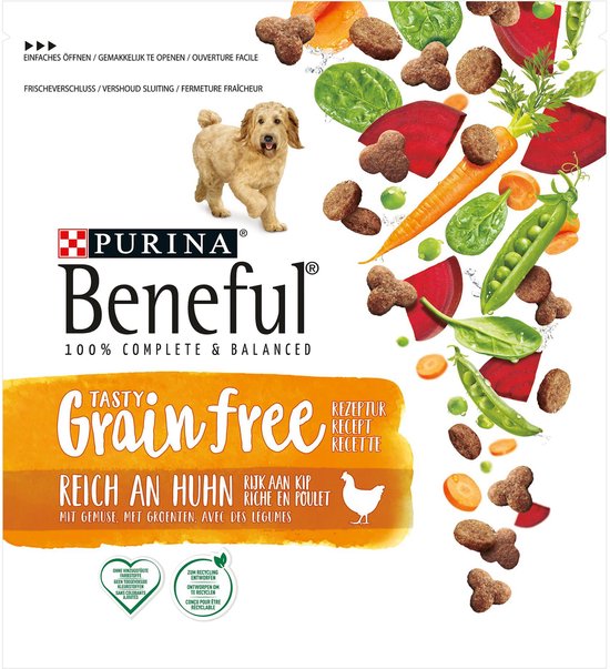 PURINA® Beneful® Grain Free Hondenvoer Rijk aan Kip met Groenten 1.2kg