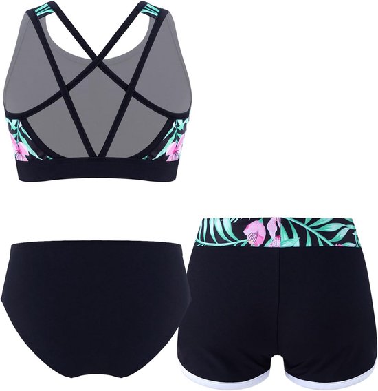 3 Delige Meisjes Bikini Set Badpak Kinderen Zwemkleding 5 16 Jaar Bol