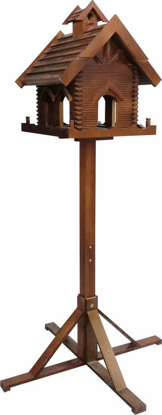voederhuis op voet Moscow bruin 186x70x70 cm