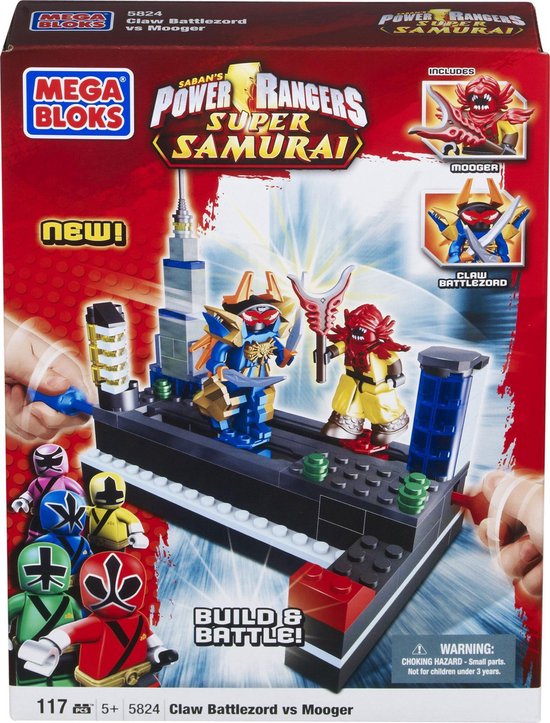 Mega Bloks Power Rangers Super Samurai Claw Battlezord Vs Mooger Bol