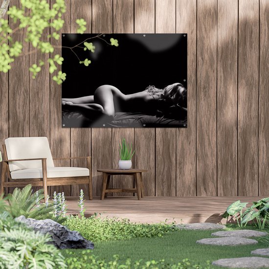 Gards Affiche De Jardin Femme Nue Au Lit Erotiek Wit 120x90 Cm