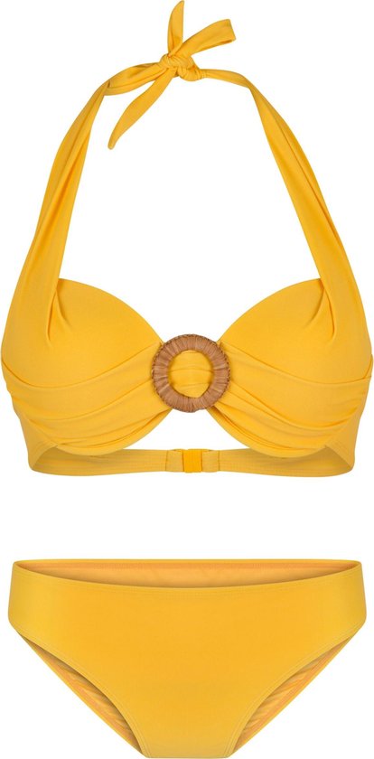 LingaDore Halter Bikini Set Ocre Maat 38C Geel Dames Bol