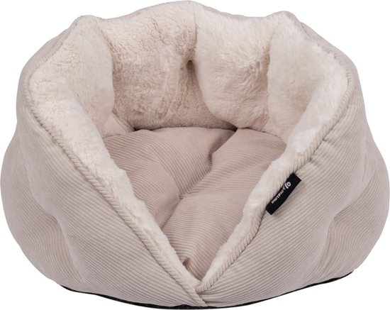 District 70 TUCK - Luxe & Comfortabele mand Kleine Honden - Terra, Donkergrijs & Zand - 50x50x30 cm - Zand