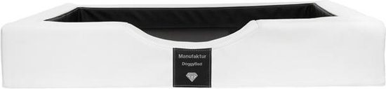 DoggyBed - Orthopedische Hondenmand - Gelax Compact - 120 x 80 x 16 cm - Wit / Zwart