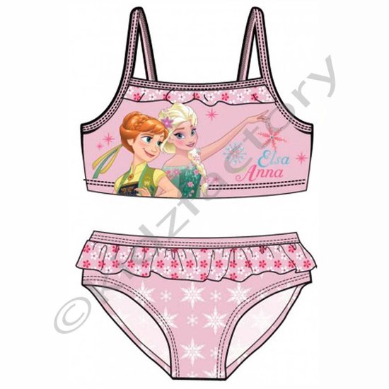 Frozen Bikini Donker Roze Maat 110 Bol
