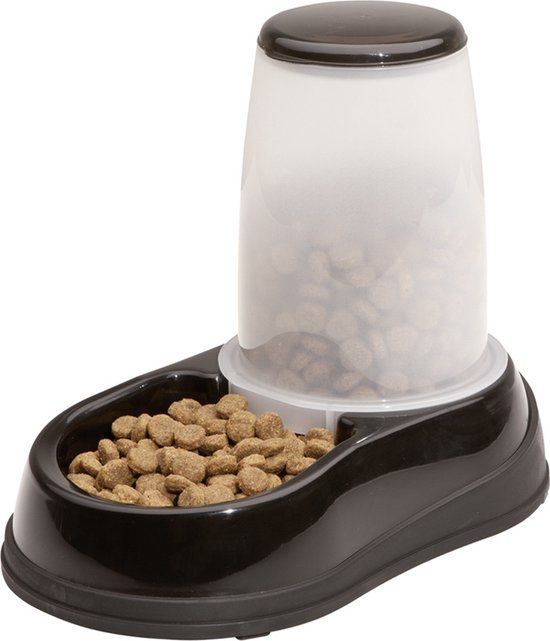 Maelson Feedo 060 Automatische Voerbak Voor Katten En Honden - 0,6 kg zwart/wit
