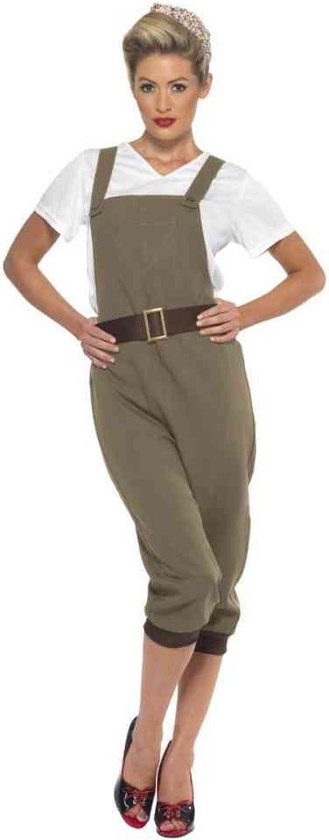 Smiffys Kostuum WW2 Land Girl Groen