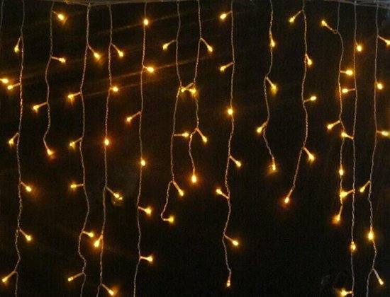 Gevlekt Herrie snelheid LED Kerstverlichting gordijn 4 meter Warm Wit | bol.com