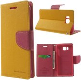 Samsung Galaxy Alpha Bookstyle Hoesje Geel