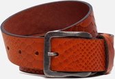 Ziengs Riem krokodillenprint cognac - Maat 10