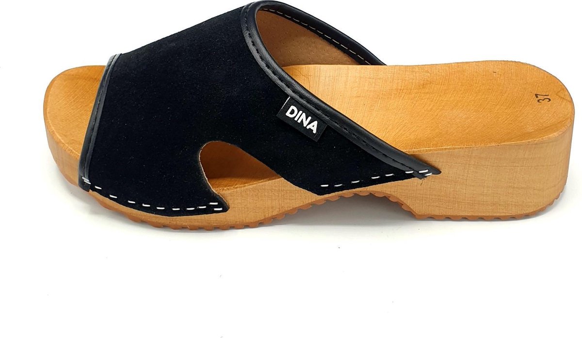 Houten sandalen zwart -Zo comfortabel- maat 40