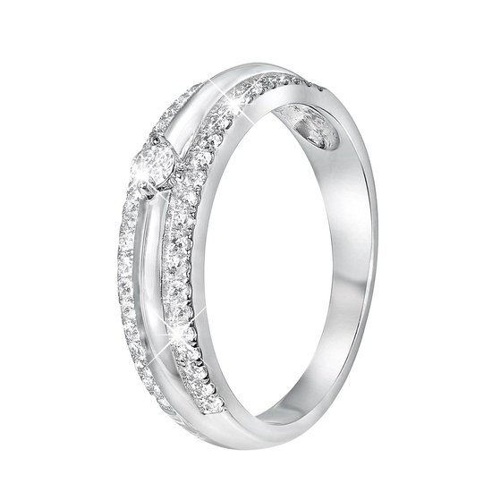 Lucardi Ringen - Zilveren ring met zirkonia