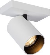 Atmooz - Plafondspots Plafondlamp Nuo 1 - Opbouwspot - 1 lichtbron - Wit - Slaapkamer / Woonkamer - Industrieel - Hoogte 12cm - Metaal