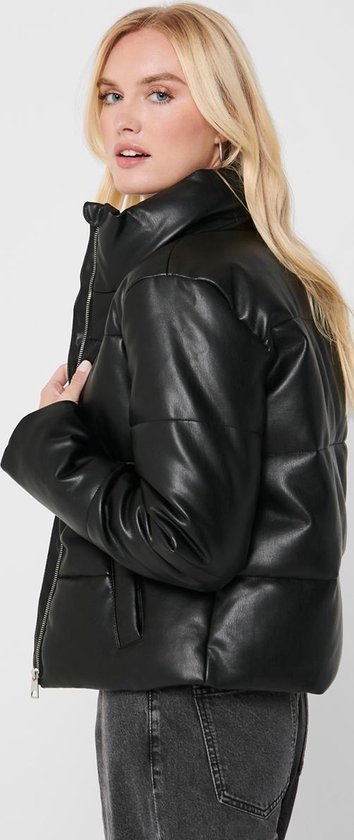Jacqueline de Yong Jas Jdytrixie Faux Leather Jacket Otw S 15211471 Black Dames Maat - S