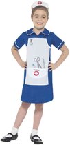 Smiffy's - Verpleegster & Masseuse Kostuum - Klaar Voor De Operatie Zuster - Meisje - Blauw - Small - Carnavalskleding - Verkleedkleding