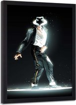 Foto in frame , Michael Jackson , 70x100cm , zwart wit , Premium print