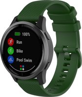 Garmin Vivoactive / Vivomove silicone gesp band - groen - 20mm bandje - Horlogeband Armband Polsband