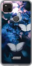 Google Pixel 4a Hoesje Transparant TPU Case - Blooming Butterflies #ffffff