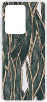 Hoesje Geschikt voor Samsung Galaxy S20 Ultra Hoesje Siliconen - Design Backcover siliconen - Meerkleurig / Wild Leaves