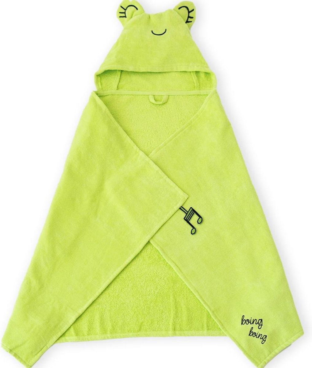 Milk&Moo - Baby Badcape - Babyhanddoek met Kap - 0-2 Jaar - Groen