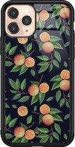 iPhone 11 Pro hoesje glass - Fruit / Sinaasappel | Apple iPhone 11 Pro  case | Hardcase backcover zwart