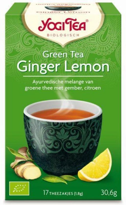 YogiTea Biologische Ginger Lemon Green Tea