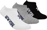New York Yankees - 3-Pack Sneaker Socks - 3 Paar Sokken - 43 - 46 - Zwart/Wit/Grijs