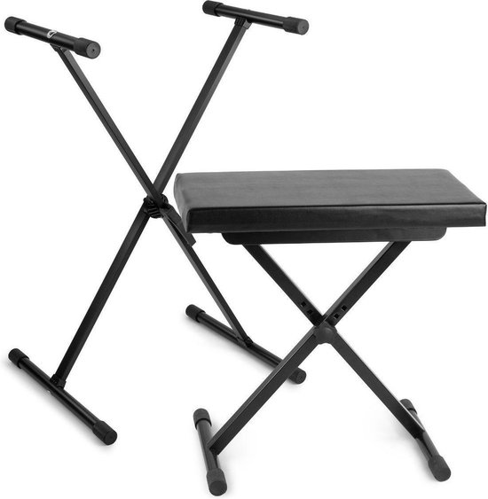 Vonyx Keyboardstandaard en Bankje