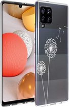 iMoshion Hoesje Geschikt voor Samsung Galaxy A42 Hoesje Siliconen - iMoshion Design hoesje - Wit / Transparant / Dandelion