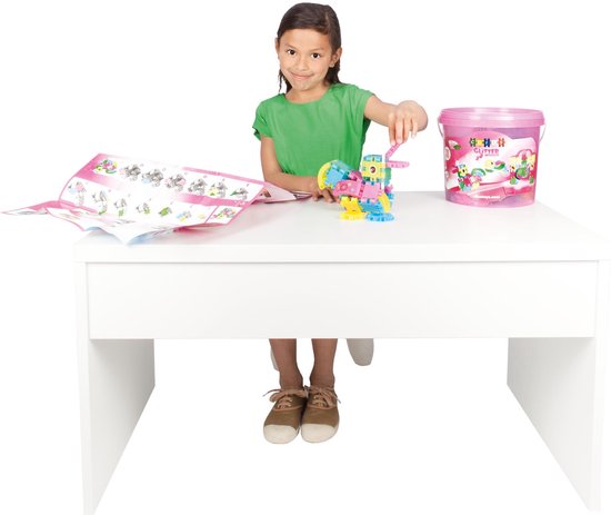 Clics bouwblokken– DUURZAAM SPEELGOED gemaakt van GERECYCLEERDE kunststof- Glitter bouwset 8 in 1 - speelgoed 4,5,6,7,8 jaar jongens en meisjes- educatief speelgoed- Montessori speelgoed- constructie speelgoed