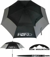 Sun Mountain H2NO Dual Canopy Golf Paraplu Zwart Charcoal