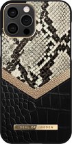 iDeal of Sweden - iPhone 12 Pro Hoesje - Fashion Back Case Midnight Python