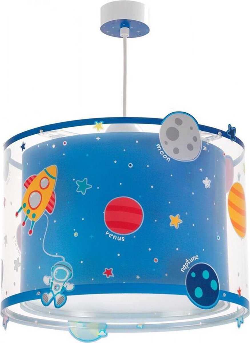 Dalber kinderkamer hanglamp LITTLE OWL, blauw, uilenmotief