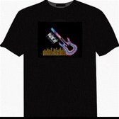 LED - T-shirt - Equalizer - Zwart - Rock Gitaar - XS