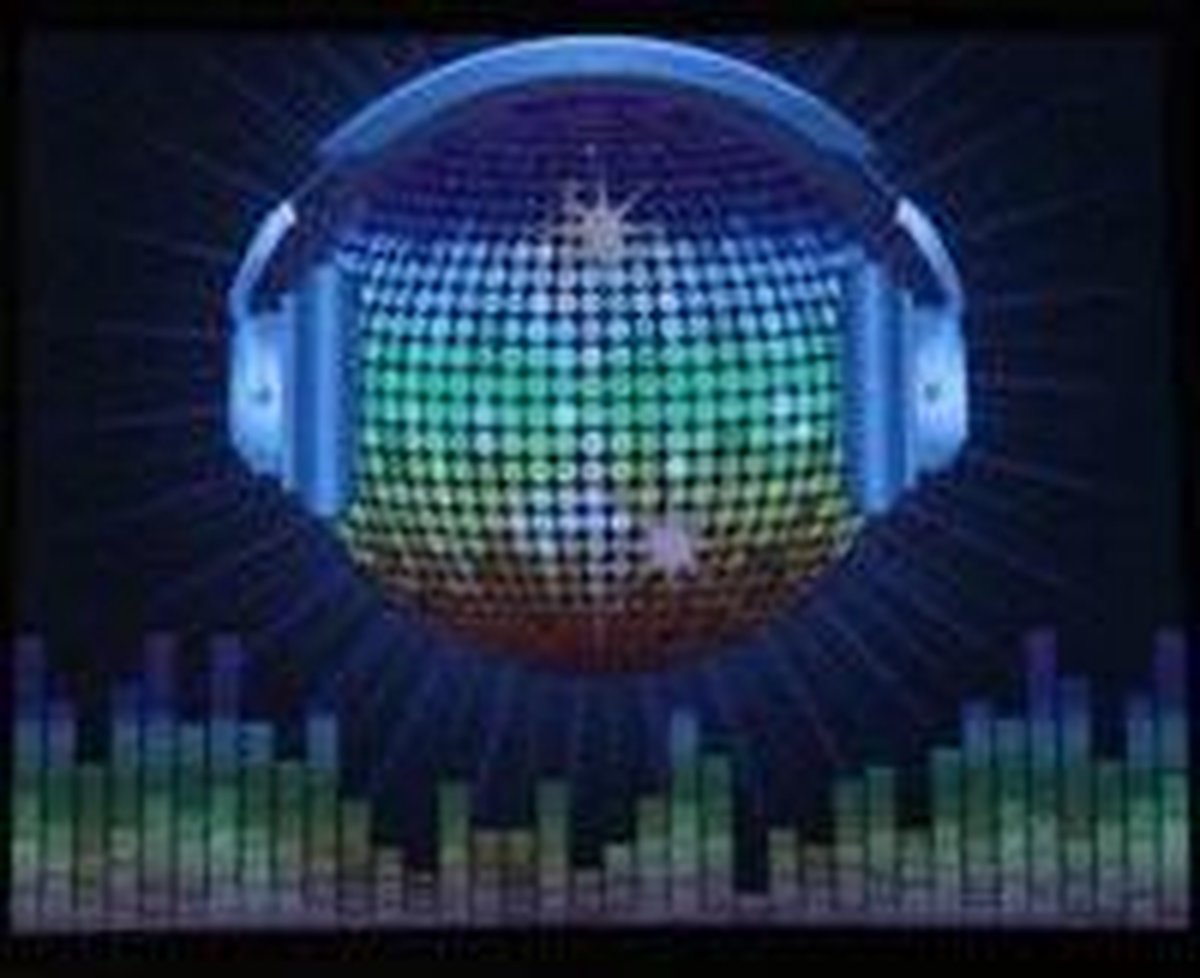 LED T-shirt - Equalizer - Zwart - Koptelefoon Bal - Maat L