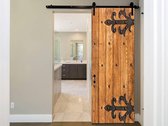 Sticky Decoration - Luxe Deursticker Houten deur met scharnieren - op maat voor jouw deur