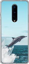 OnePlus 8 Hoesje Transparant TPU Case - Dolphin #ffffff