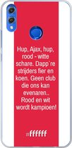 Honor 8X Hoesje Transparant TPU Case - AFC Ajax Clublied #ffffff