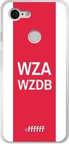 Google Pixel 3 Hoesje Transparant TPU Case - AFC Ajax - WZAWZDB #ffffff