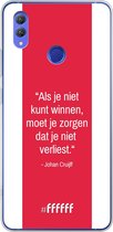 Honor Note 10 Hoesje Transparant TPU Case - AFC Ajax Quote Johan Cruijff #ffffff