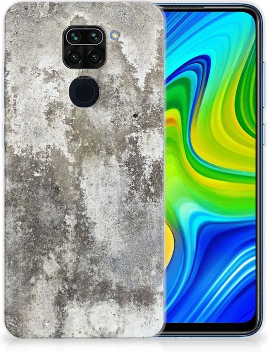 Xiaomi Redmi Note9 TPU Siliconen Hoesje Beton Print