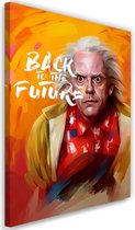 Schilderij , Back to the Future , 2 maten , de Professor , multikleur , Premium Print